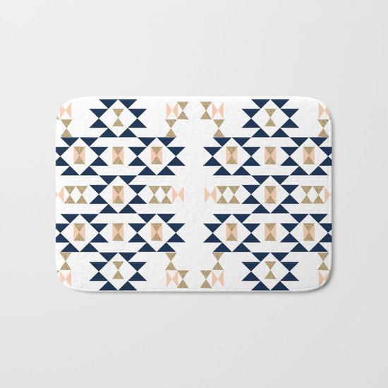 Jacs - Modern pattern design in aztec themed pattern navajo print textile cute trendy girl Bath Mat