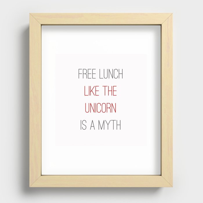 FREE LUNCH 1 Recessed Framed Print