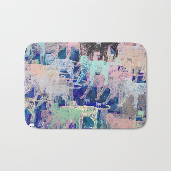 Instinctive Kittens Abstract Bath Mat