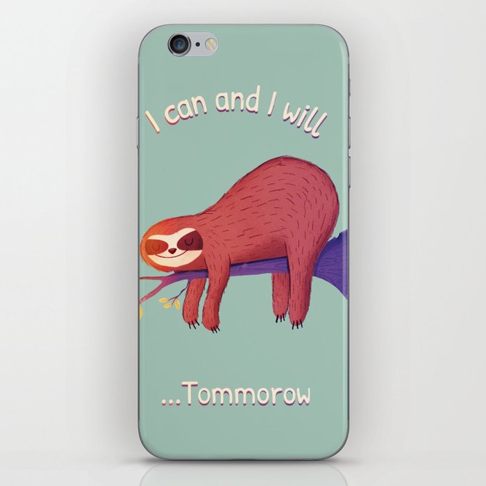 Lazy Sloth Chill day iPhone Skin