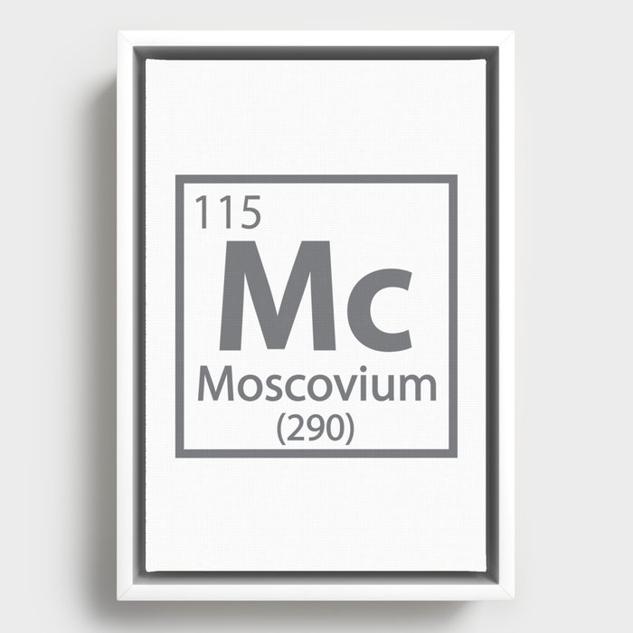 Moscovium - Russian Science Periodic Table Framed Canvas