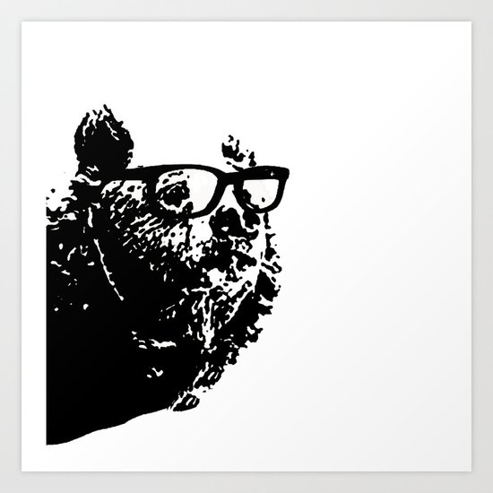 Geeky Bear Art Print