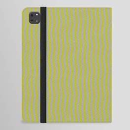 Green Yellow Wavy Lines  iPad Folio Case