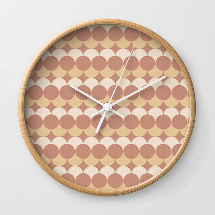 Retro Circular Pattern XXI Wall Clock
