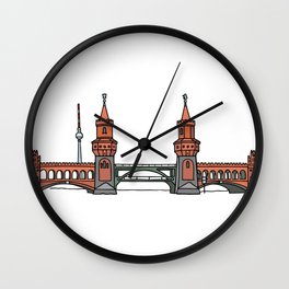 Oberbaum Bridge in Berlin Wall Clock