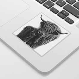 Highland Cow and The Baby Sticker