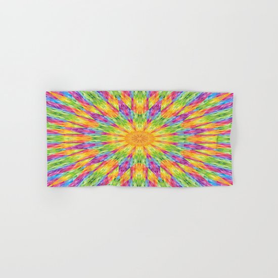 Rainbow Mandala Hand & Bath Towel