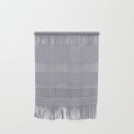 Pantone Lilac Gray Double Scallop Wave Pattern Wall Hanging