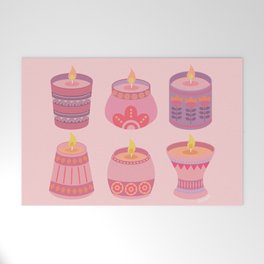 Decorative Candle Collection - Pink, Purple, Orange Welcome Mat