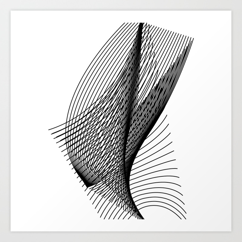 Script Collection Minimal Letter U Print Art Print By Aelissedesign Society6