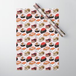 Sushi Persian Cat Wrapping Paper