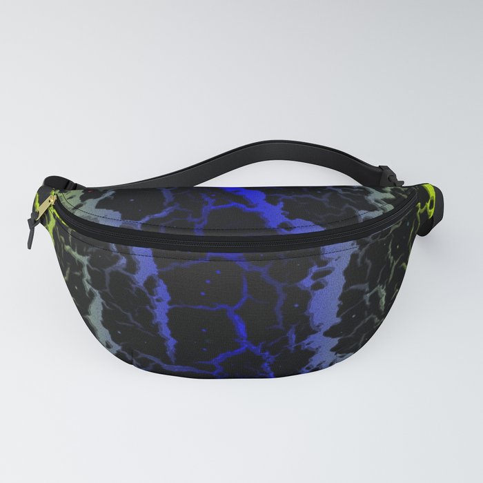 Cracked Space Lava - Lime/Blue Fanny Pack