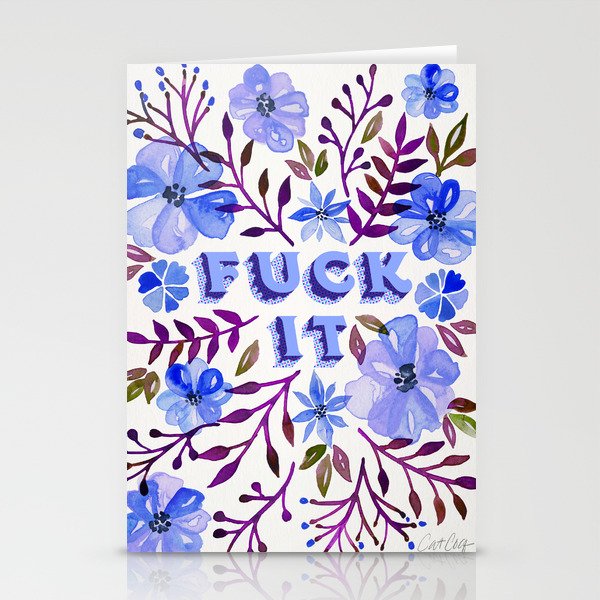 F*ck It – Blueberry Palette Stationery Cards