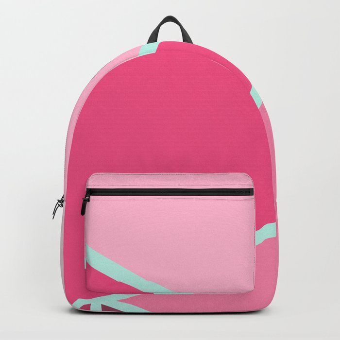 green pink backpack