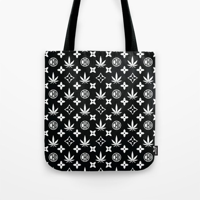 Marijuana tile pattern. Digital Illustration background Tote Bag