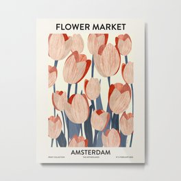 Flower Market Amsterdam inspiration Metal Print