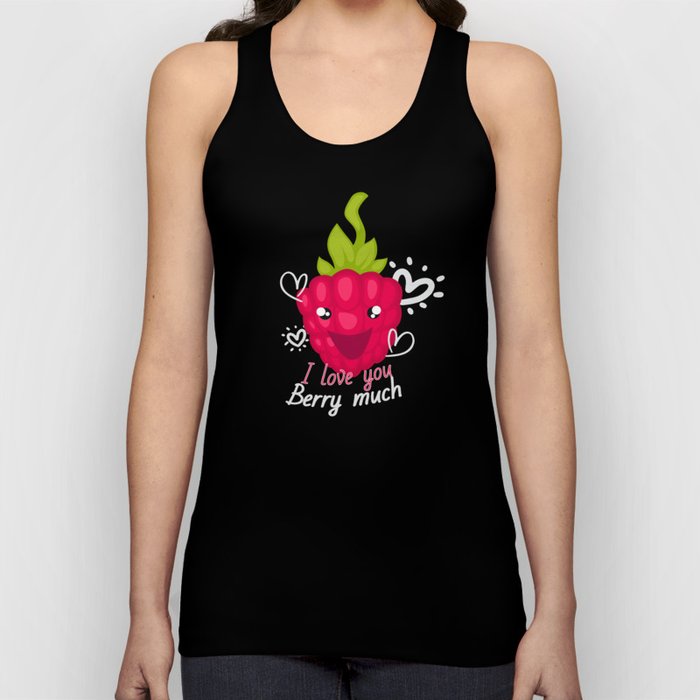 I Love You Berry Much Fruit Raspberry Tank Top