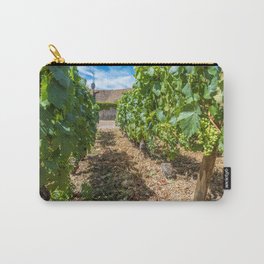View of in the vineyard in Burgundy Bourgogne home of pinot noir and chardonnay in summer day with blue sky. Cote d'Or. Carry-All Pouch | Field, Vineyard, Vine, Agriculture, Cotedor, Grapevines, Pinotnoir, Grandcrus, Nature, Villageappellations 