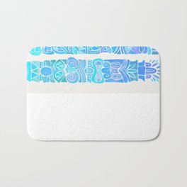 Tiki Totems – Turquoise Palette Bath Mat