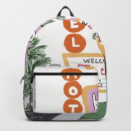 Holiday motel Backpack | Summer, Colours, Lasvegas, Travel, Holiday, Vacation, Painting, California, Sun, Gouache 