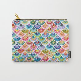 STRANGEBOW Rainbow Bold Colorful Scallop Carry-All Pouch