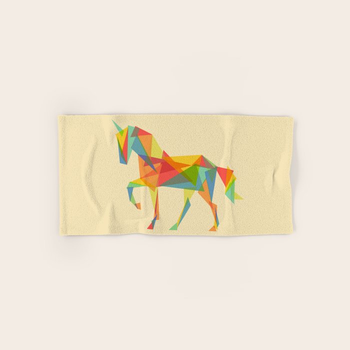 Fractal Geometric Unicorn Hand Bath Towel