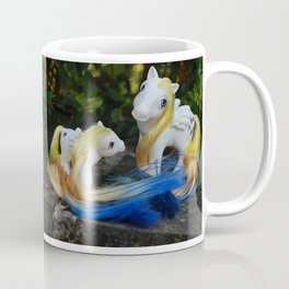 Mum and baby Surprise, rehaired gradient dyed hair, stunning, my little pony vintage g1 Coffee Mug