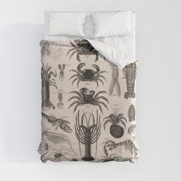 1857 Diagram Zoology: Animals including Crustaceans. Duvet Cover