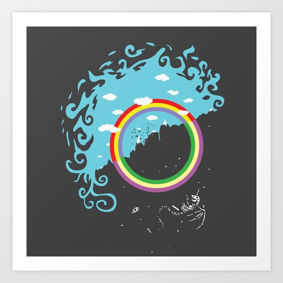 somewhere under the rainbow Art Print