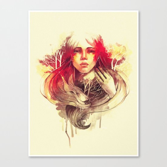 Purity In Red Canvas Print