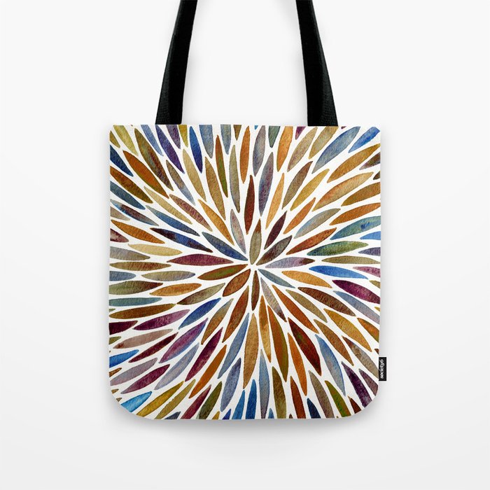 Watercolor Burst – Retro Palette Tote Bag