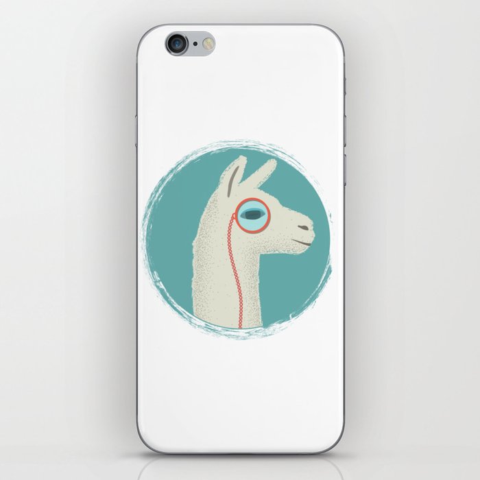 Intellectual Llama with Monocle iPhone Skin