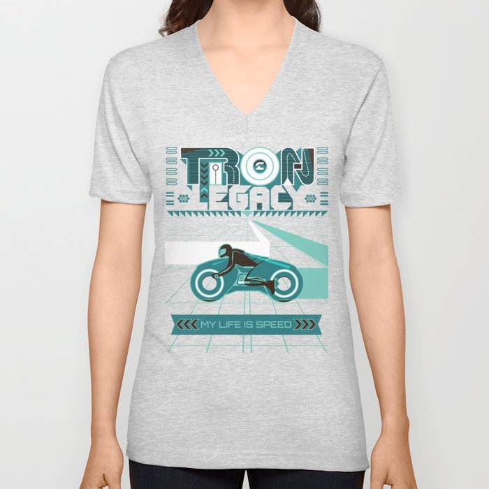 Tron Legacy V Neck T Shirt
