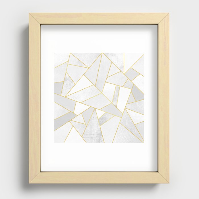 Society6 ケース White Stone by Elisabeth Fredriksson White Stone Recessed Framed Print by Elisabeth Fredriksson