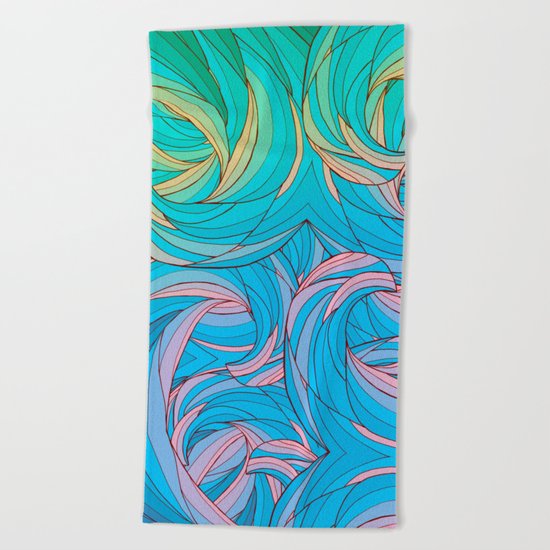 Sun Light Waves Beach Towel