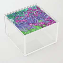 Vincent Van Gogh Irises Painting Violet Fuchsia Palette Acrylic Box