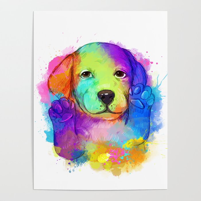dog color lovely animal  Poster