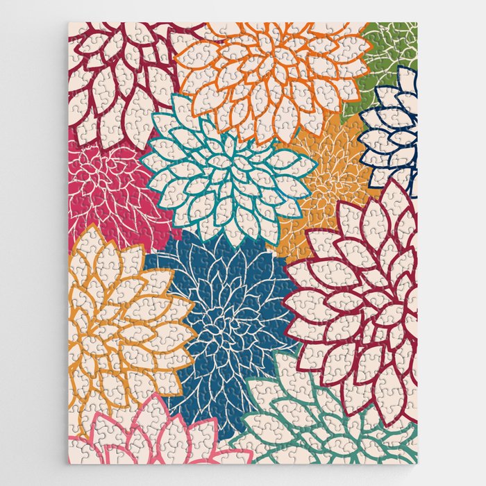 Colorful Floral Bloom Jigsaw Puzzle