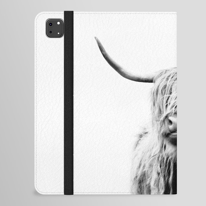 portrait of a highland cow iPad Folio Case