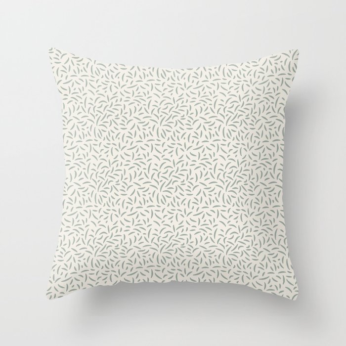 Nebula Green Grass Pattern Throw Pillow
