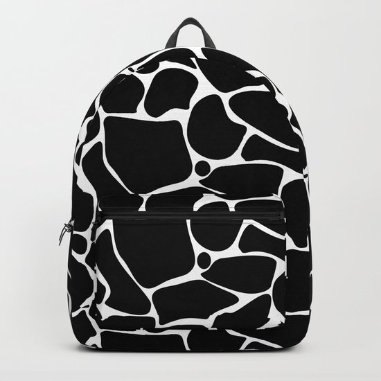 Black and white abstract pattern . Backpack