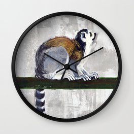 Ring tailed lemur Wall Clock