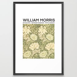 William Morris Exhibition Sage Green Floral Pattern  Framed Art Print | Artwork, William, Beige, Morris, Textiles, Pattern, Exhibition, Floral, Vintage, Painting 
