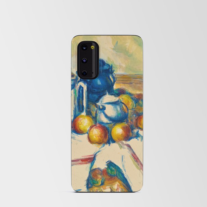 Still Life with Blue Pot, 1900-1906 by Paul Cezanne Android Card Case