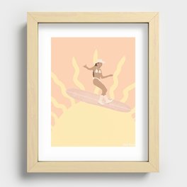 Surfing on Sunshine Recessed Framed Print
