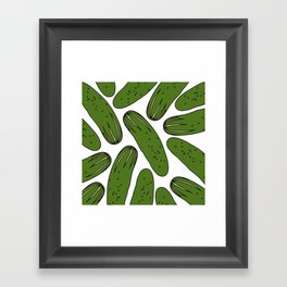 Green Pickles Framed Art Print