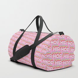 Hip-hop Trendy Rainbow Text Pattern (Pink) Duffle Bag