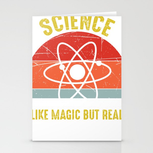 Science Like Magic But Real Science Teacher Stationery Cards