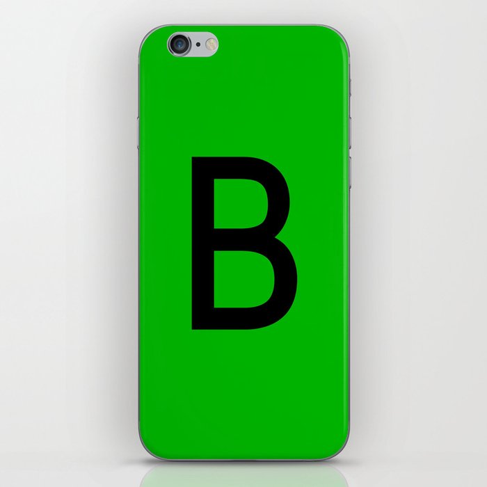 LETTER B (BLACK-GREEN) iPhone Skin