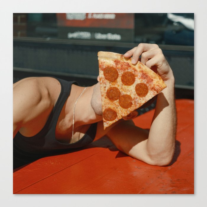 Pizza Makes Everyone Happy Canvas Print